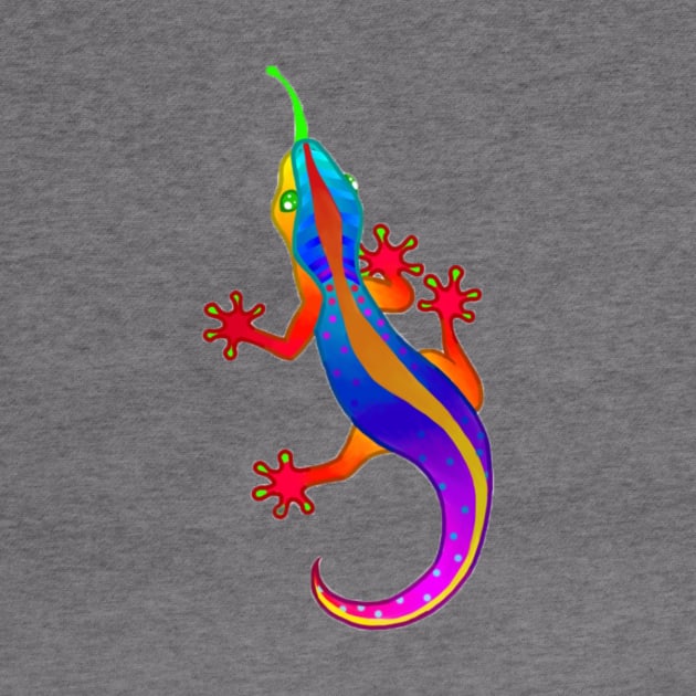 Rainbow Gecko (No Background) by Gracieannea